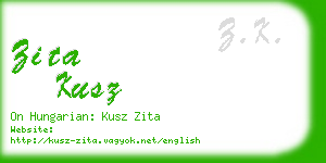 zita kusz business card